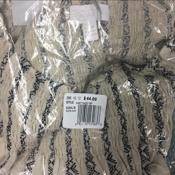 Maternity off the shoulder smocked top - Picture 2 of 4